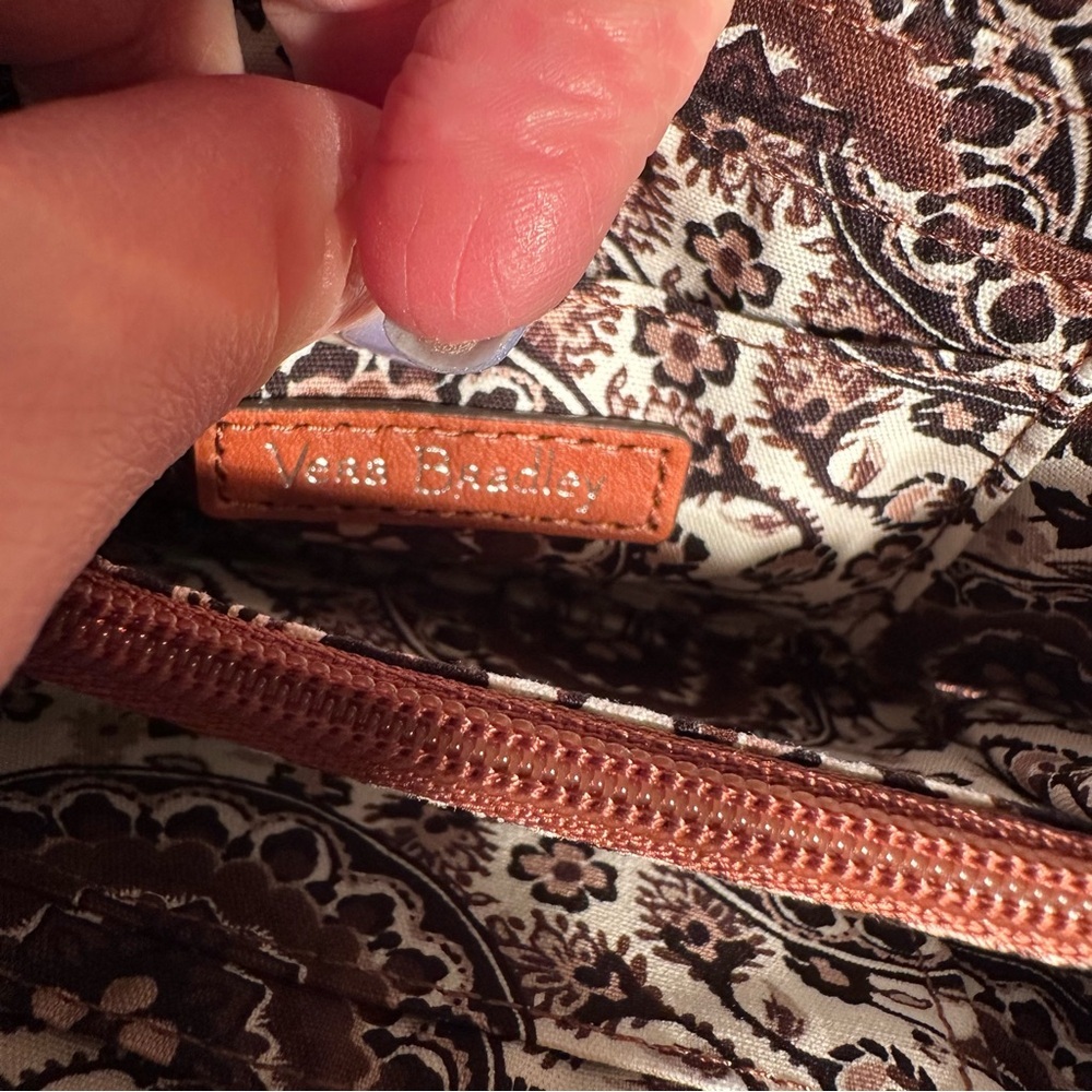 Vera Bradley Carryall RFID All in One Crossbody Purse Leather Classic Mocha NWT - Picture 6 of 11